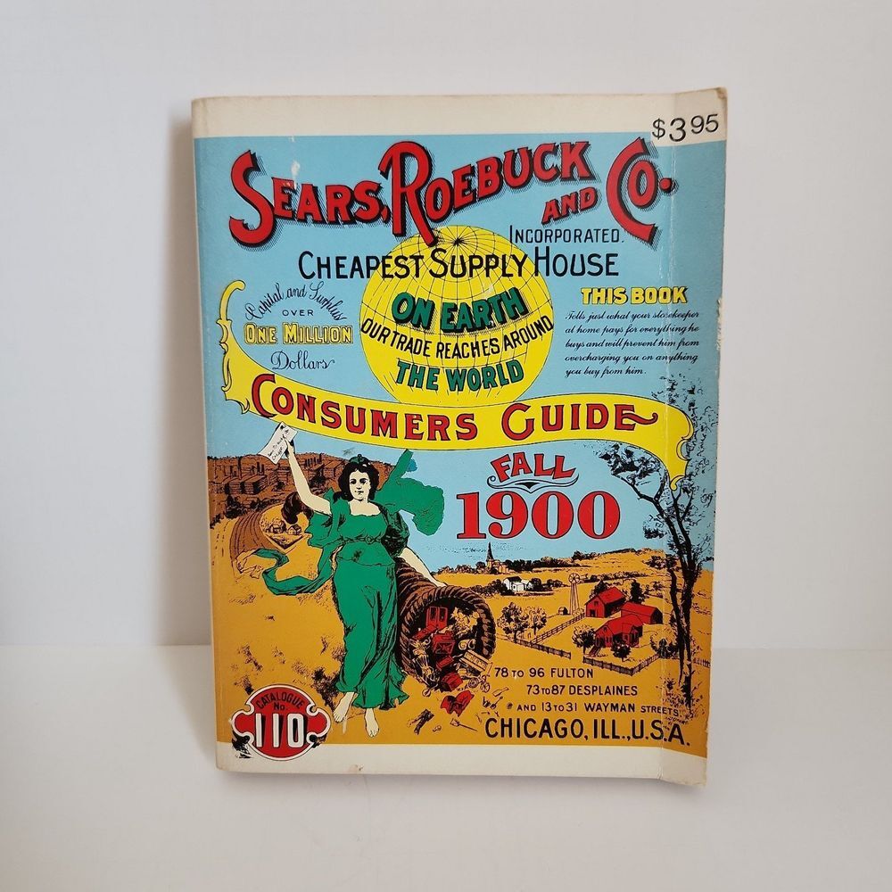 Vintage Fall 1900 Sears Roebuck and‎ Co Consumers Guide Product Book
